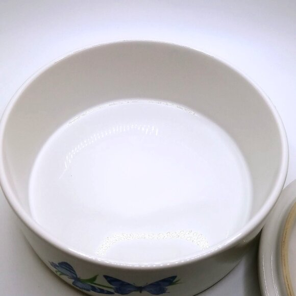 Vintage FTD Butterfly Ceramic Trinket Storage Jewelry Container with Lid 3" Tall - Picture 6 of 14